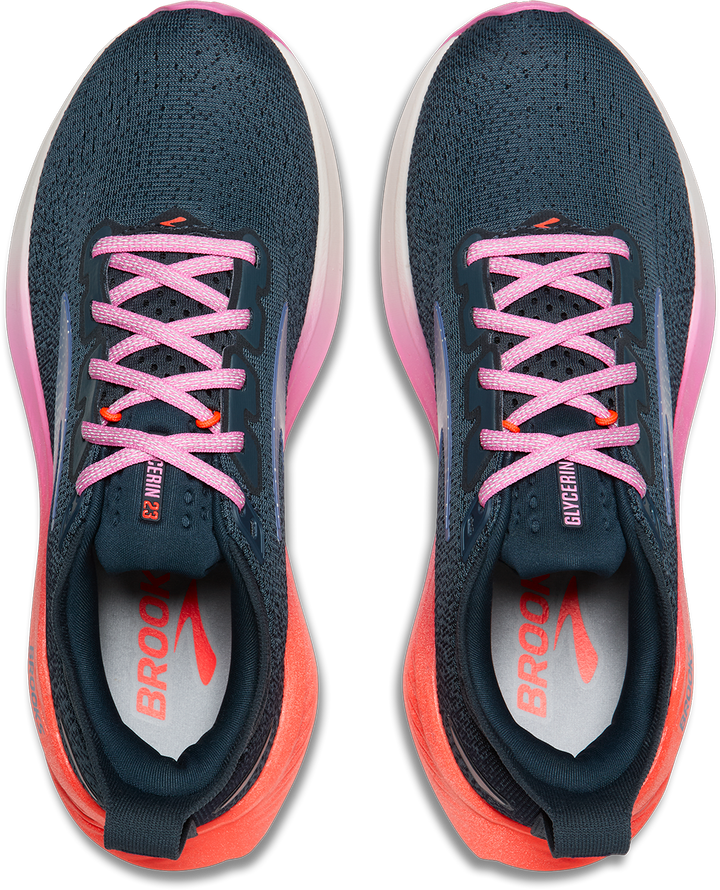 Brooks Womens Glycerin 23 - Sea/Strawberry/Coral - Neutral - AW26