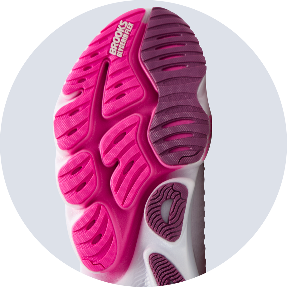 Brooks Womens Glycerin Flex - White/Cyber Pink/Argyle - SS26