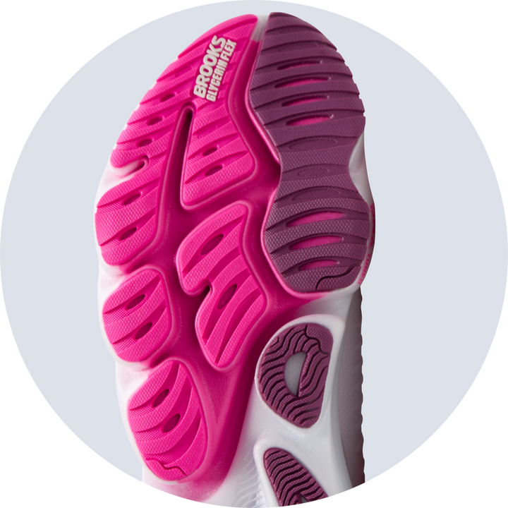 Brooks Womens Glycerin Flex - White/Cyber Pink/Argyle - SS26