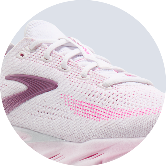 Brooks Womens Glycerin Flex - White/Cyber Pink/Argyle - SS26