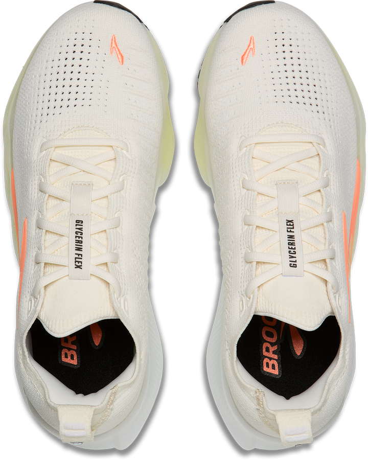 Brooks Womens Glycerin Flex - White/Peach/Nightlife - AW26