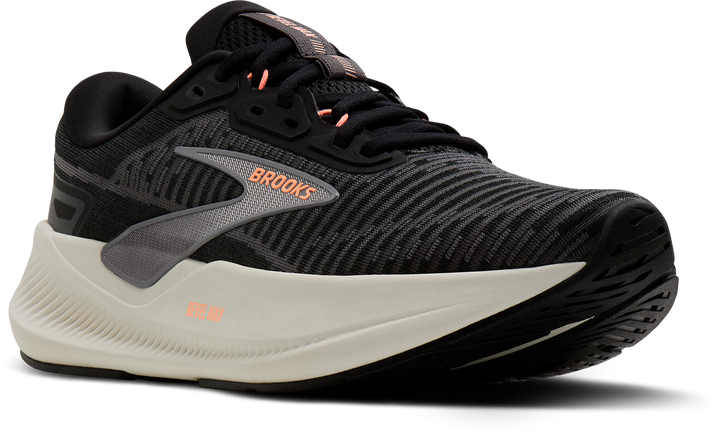 Brooks Womens Revel Max - Black/Blackened Pearl/Coral - Neutral - AW26