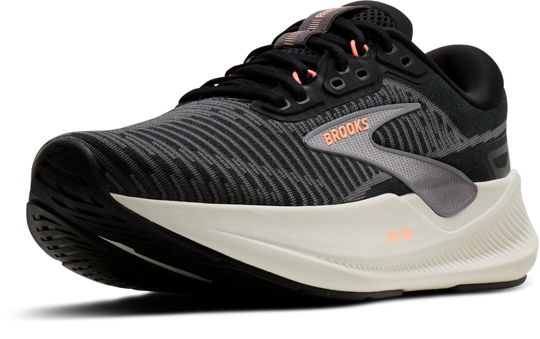 Brooks Womens Revel Max - Black/Blackened Pearl/Coral - Neutral - AW26