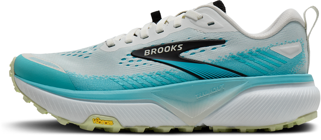 Brooks Womens Cascadia 20 - White/Blue/Black - Trail - AW26