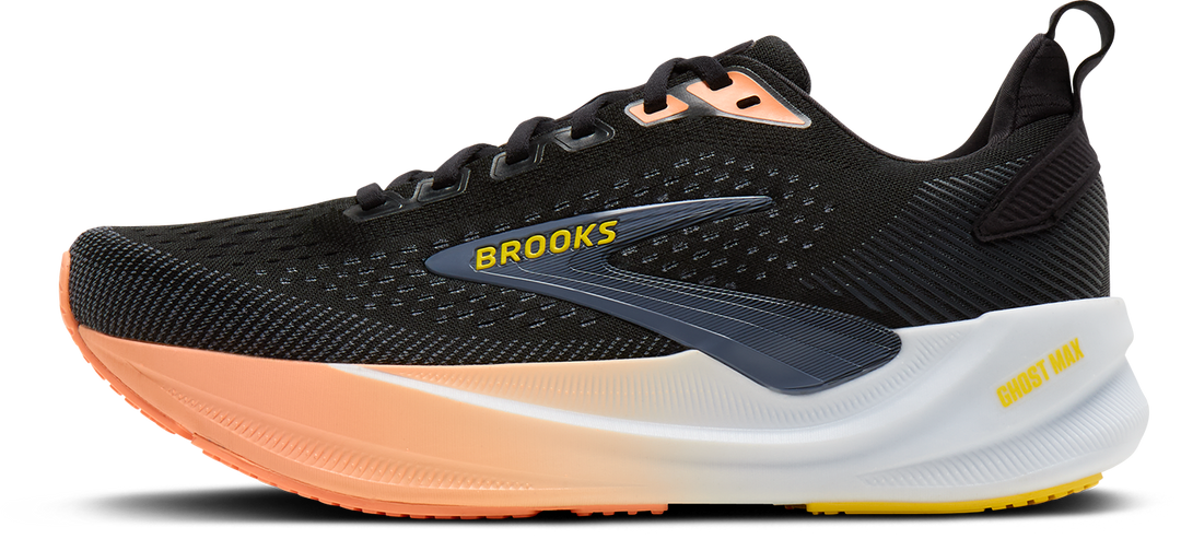Brooks Womens Ghost Max 4 - Black/Folkstone/Cyber Peach - Neutral - AW26