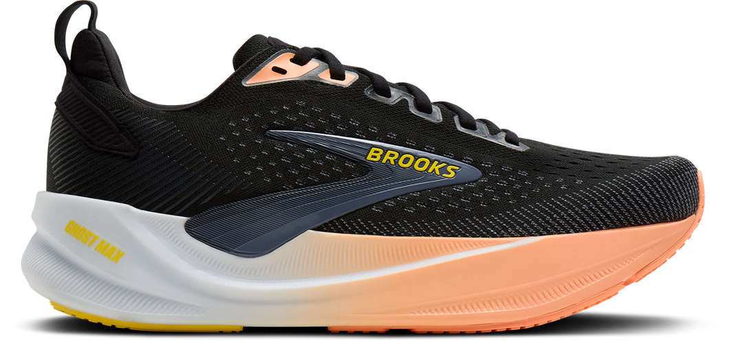 Brooks Womens Ghost Max 4 - Black/Folkstone/Cyber Peach - Neutral - AW26
