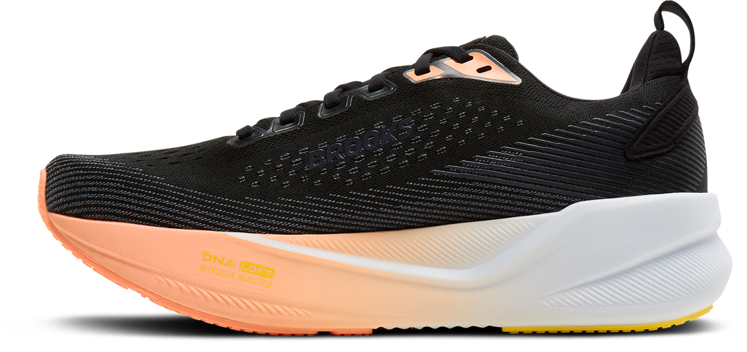 Brooks Womens Ghost Max 4 - Black/Folkstone/Cyber Peach - Neutral - AW26
