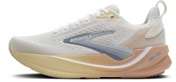 Brooks Womens Ghost Max 4 - White/Rose/Rutabaga - Neutral - AW26