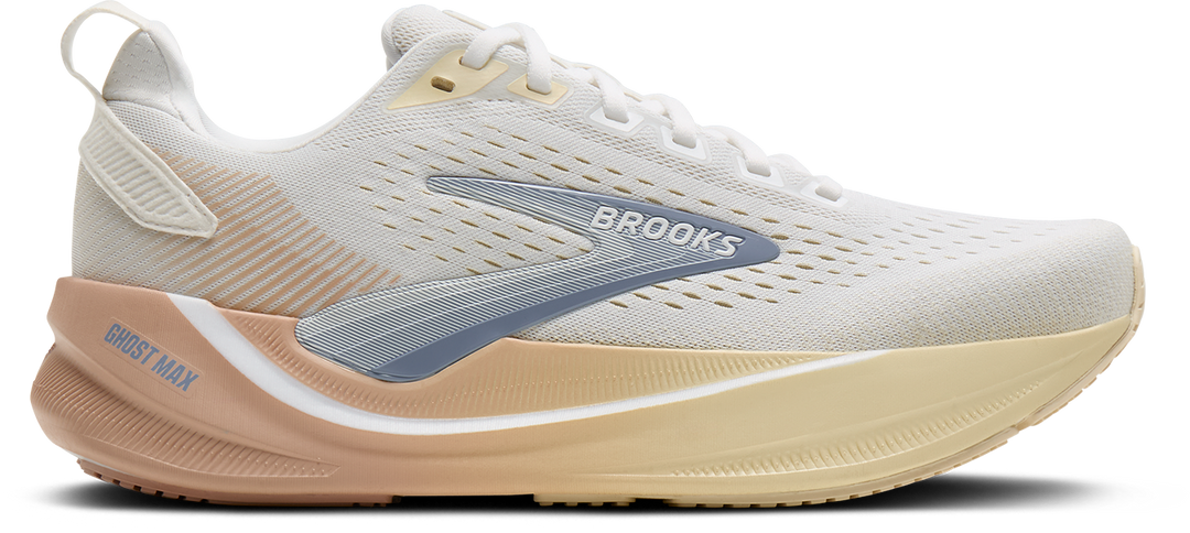 Brooks Womens Ghost Max 4 - White/Rose/Rutabaga - Neutral - AW26