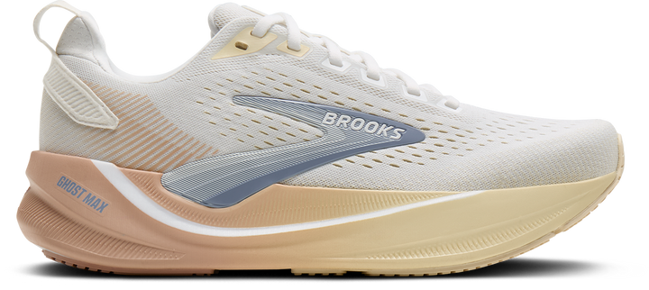 Brooks Womens Ghost Max 4 - White/Rose/Rutabaga - Neutral - AW26