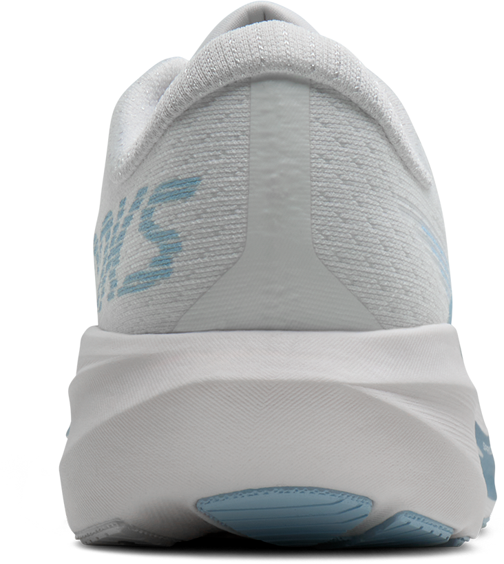 Brooks Womens Ghost Amp - White/Blue/Metallic - Neutral - AW26