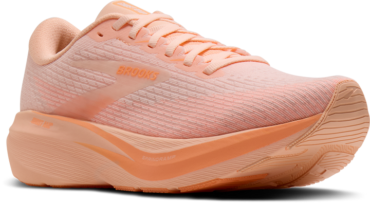Brooks Womens Ghost Amp - Peach/Peach/White - Neutral - AW26