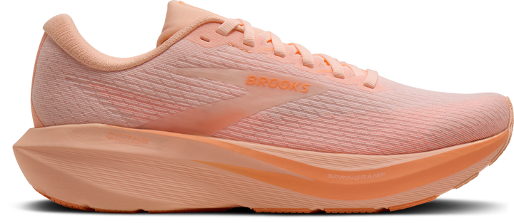 Brooks Womens Ghost Amp - Peach/Peach/White - Neutral - AW26