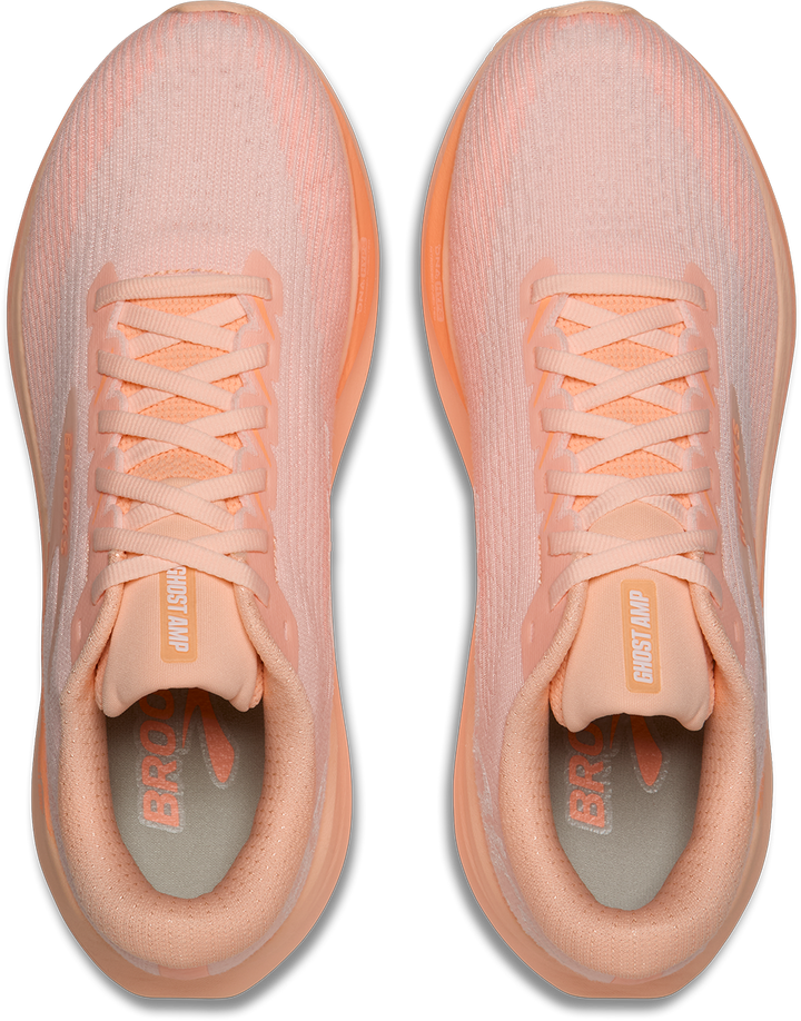 Brooks Womens Ghost Amp - Peach/Peach/White - Neutral - AW26