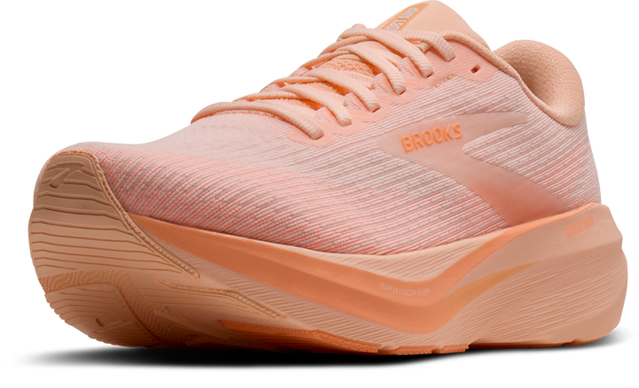 Brooks Womens Ghost Amp - Peach/Peach/White - Neutral - AW26