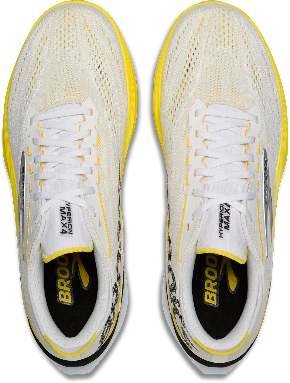 Brooks Womens Hyperion Max 4 - White/Cyber Yellow/Black - Neutral - AW26