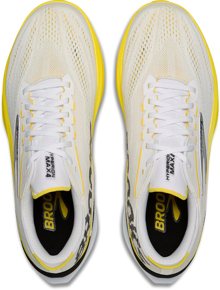 Brooks Womens Hyperion Max 4 - White/Cyber Yellow/Black - Neutral - AW26