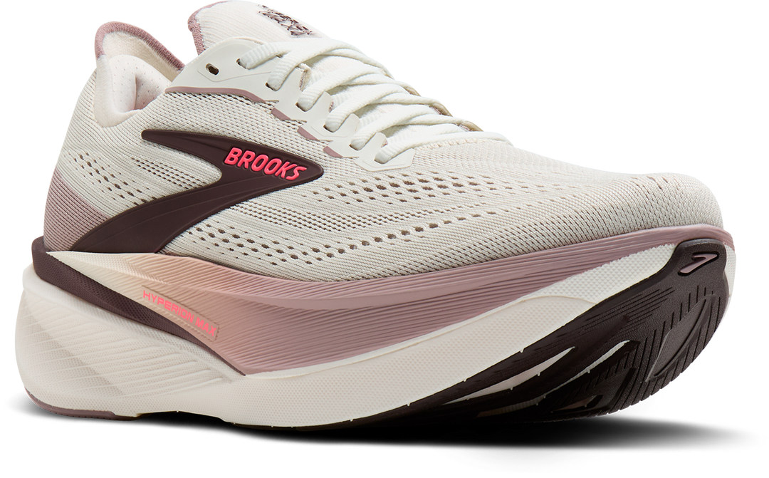 Brooks Womens Hyperion Max 4 - Coconut/Raisin/Pink - Neutral - AW26