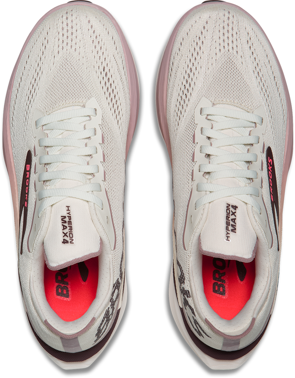 Brooks Womens Hyperion Max 4 - Coconut/Raisin/Pink - Neutral - AW26