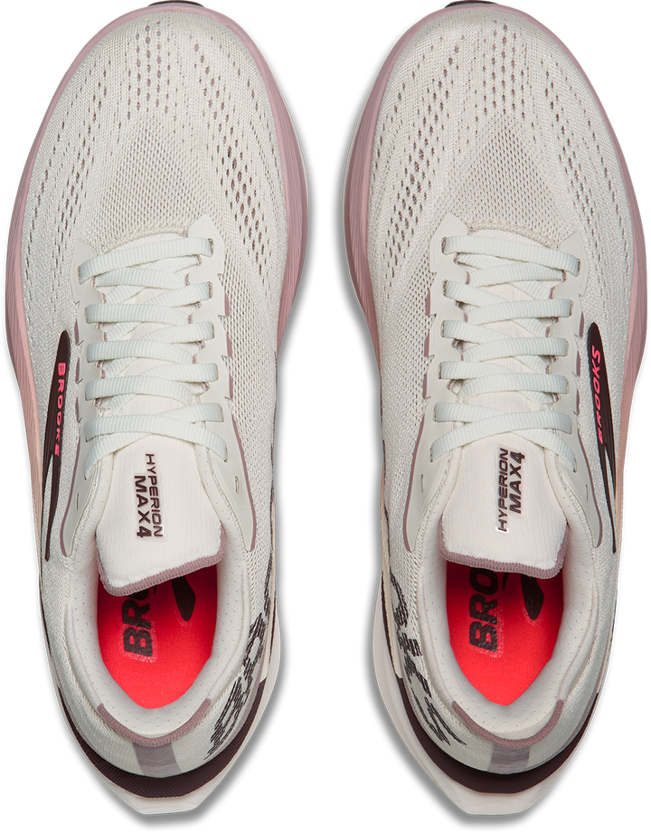 Brooks Womens Hyperion Max 4 - Coconut/Raisin/Pink - Neutral - AW26