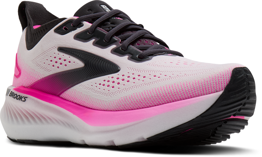 Brooks Womens Glycerin GTS 23 - White/Phantom/Cyber Pink - Stability - SS26