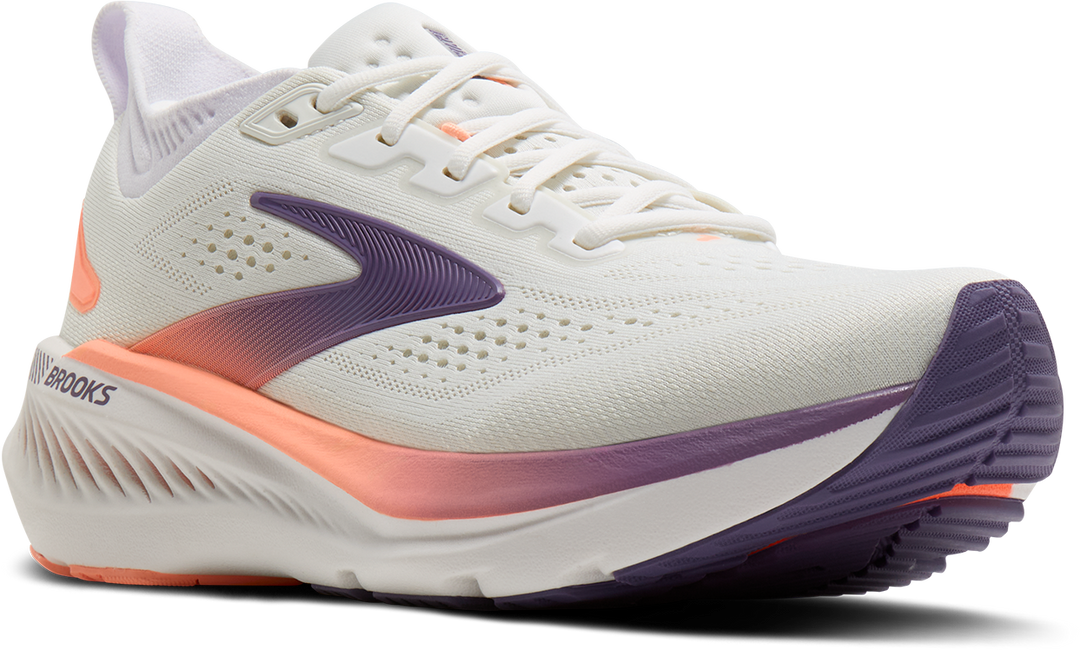 Brooks Womens Glycerin GTS 23 - White/Mulled Grape/Clear - Stability - AW26