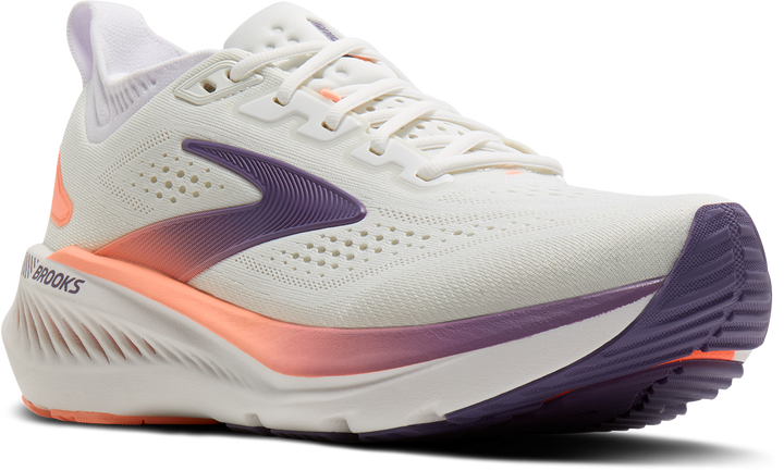 Brooks Womens Glycerin GTS 23 - White/Mulled Grape/Clear - Stability - AW26
