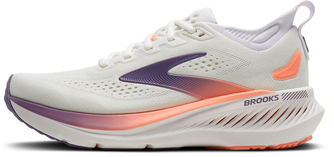 Brooks Womens Glycerin GTS 23 - White/Mulled Grape/Clear - Stability - AW26