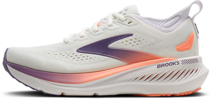 Brooks Womens Glycerin GTS 23 - White/Mulled Grape/Clear - Stability - AW26