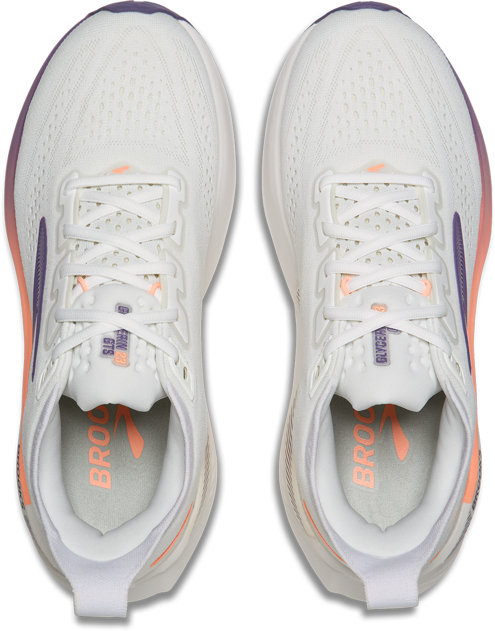 Brooks Womens Glycerin GTS 23 - White/Mulled Grape/Clear - Stability - AW26