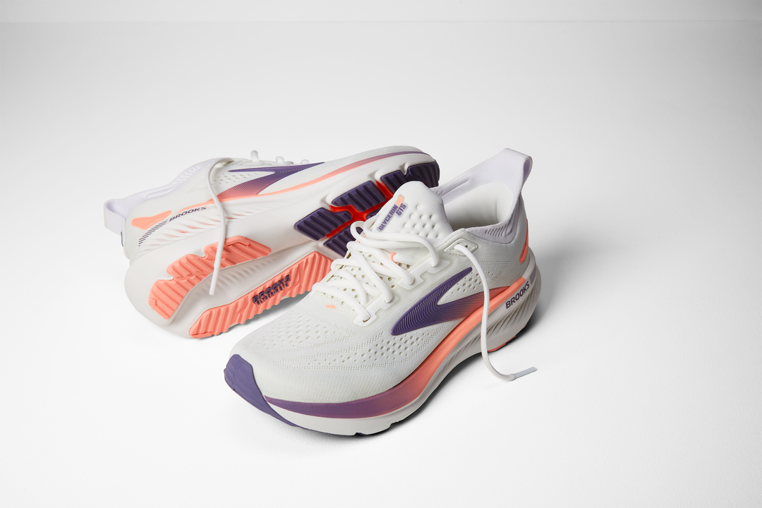 Brooks Womens Glycerin GTS 23 - White/Mulled Grape/Clear - Stability - AW26