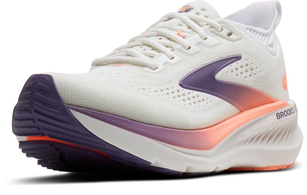 Brooks Womens Glycerin GTS 23 - White/Mulled Grape/Clear - Stability - AW26