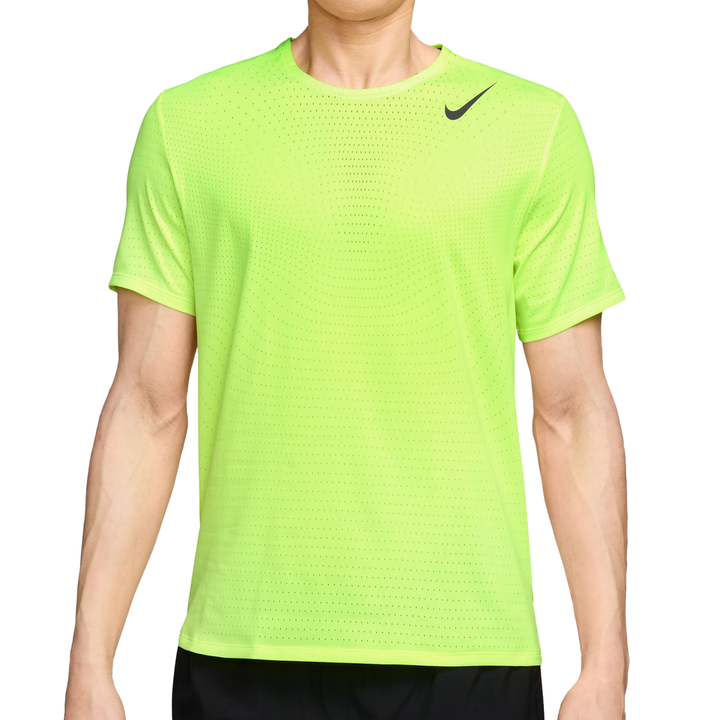 Nike Herren Dri-FIT ADV Kurzarm AeroSwift T-Shirt – Volt/Schwarz