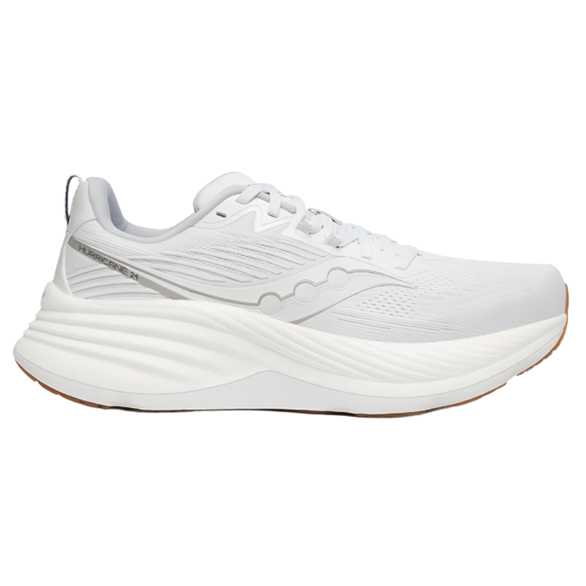 Saucony Mens Hurricane 24 - White/Silver - Stability