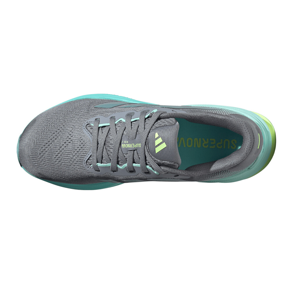 Adidas Womens Supernova Rise 2 - Grey/Magic Grey/Metallic/Flash Aqua - Neutral - AW25