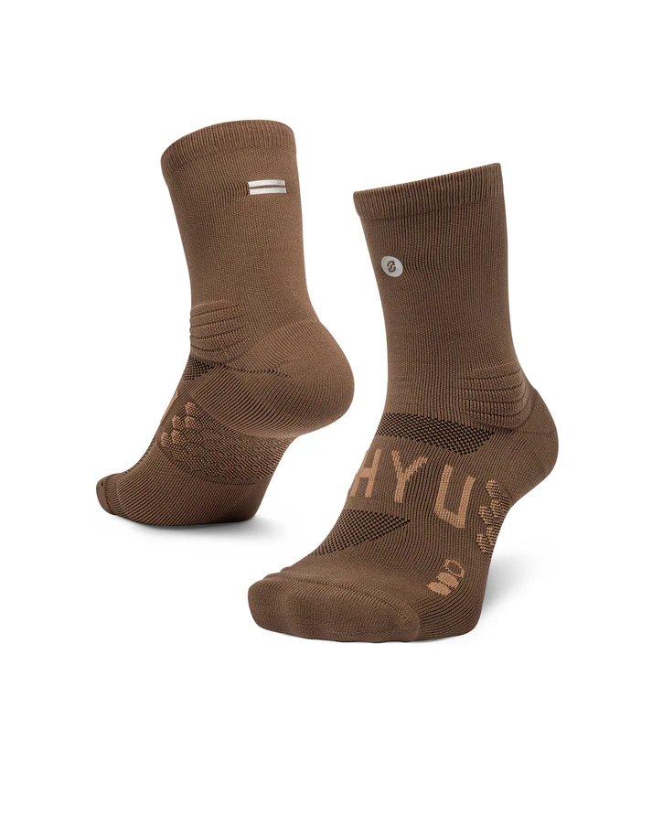 SHYU Racing Half Crew Socks - Espresso/Espresso/Espresso