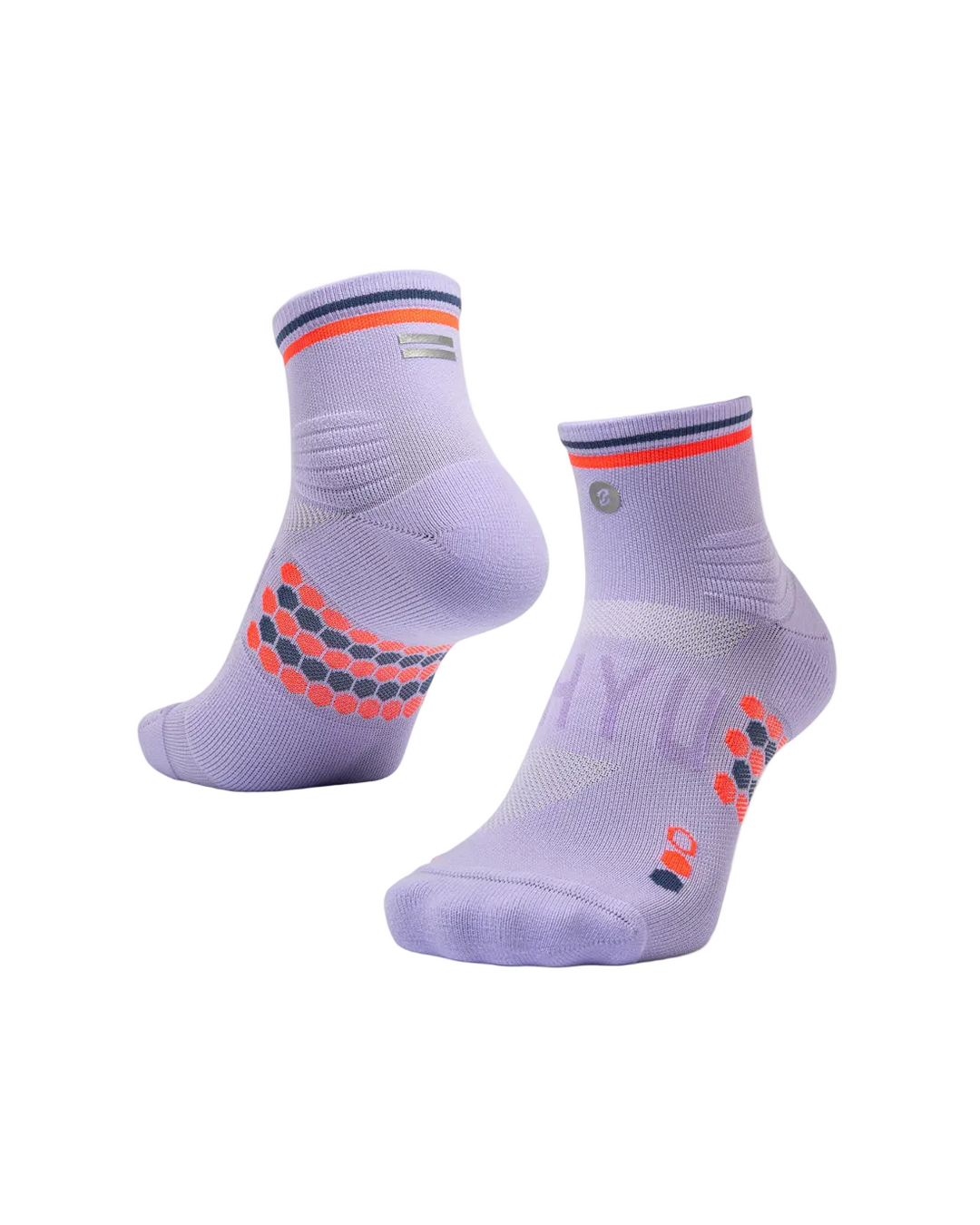 SHYU Racing Quarter Crew Socks - Parma/Red/Graphite