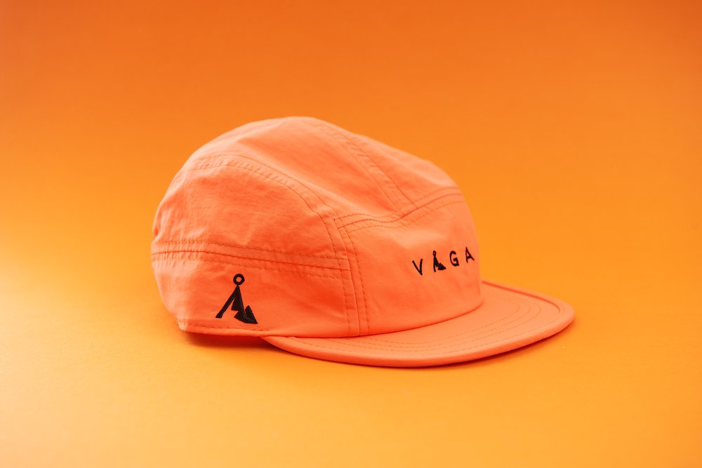 Vaga Weather Resistant Fell Cap - Neon Orange/Navy