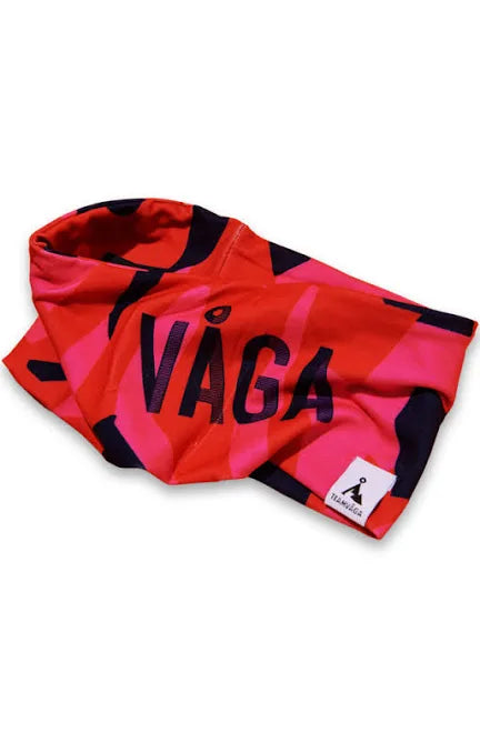 Vaga Pattern Headband - Flame Red/Poster Pink/Navy