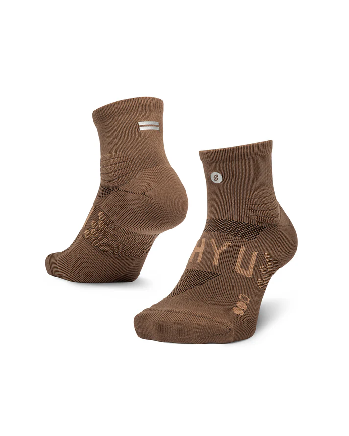 SHYU Racing Quarter Crew Socks - Espresso/Espresso/Espresso