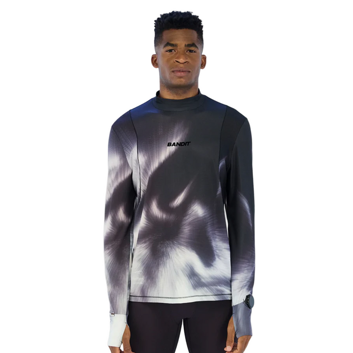 Bandit Herren AuraGrid Mockneck Langarm – Haze Multi – SS26