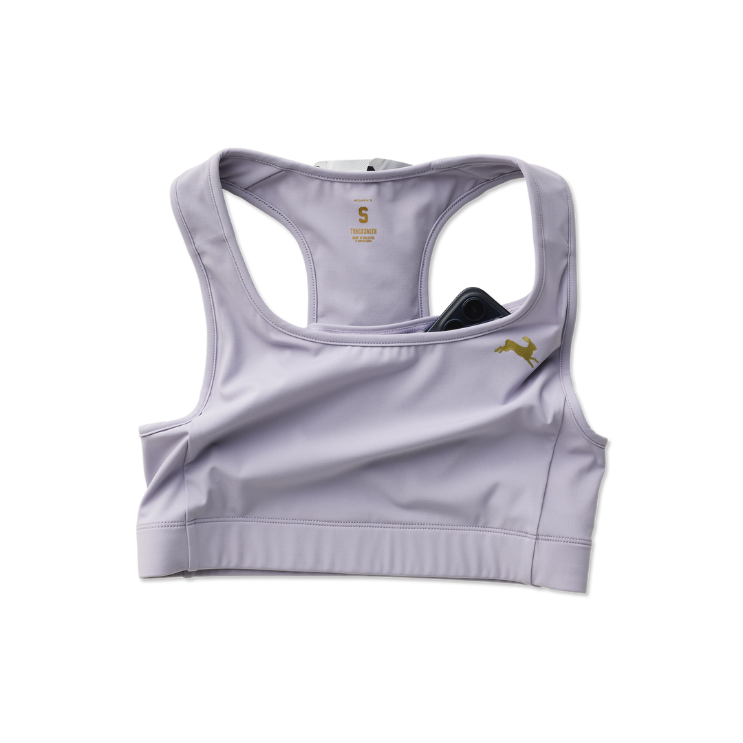 Tracksmith Soutien-gorge Allston pour femmes - Lavande Aura - SS26