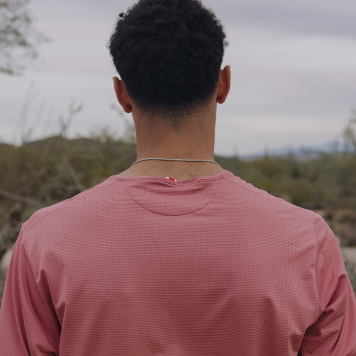 Tracksmith Mens Twilight Tee - Dusty Rose - SS26