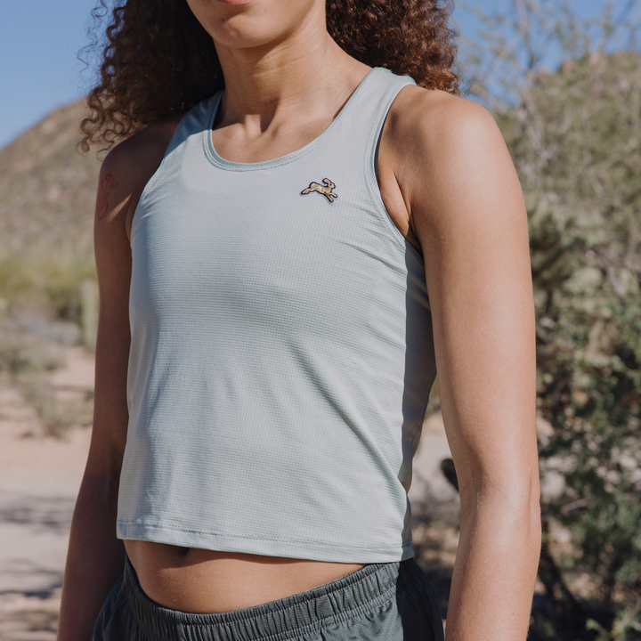 Tracksmith Womens Twilight Crop Tank - Jadeite - SS26