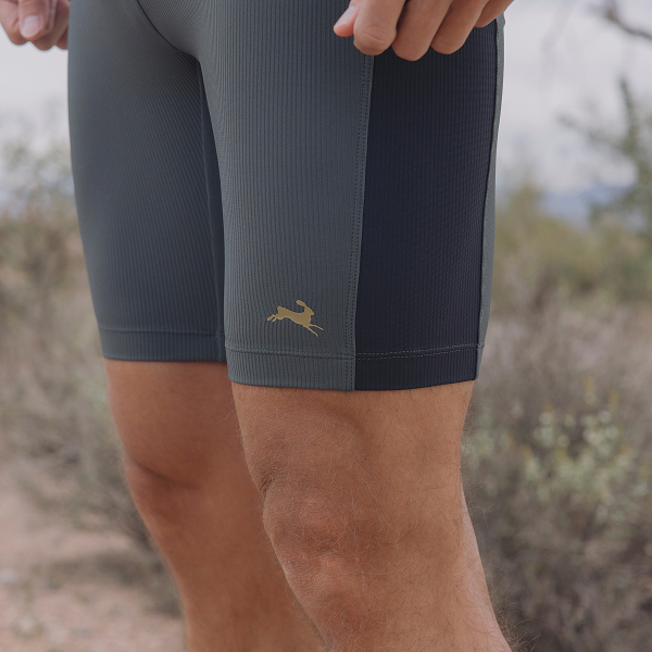 Tracksmith Mens Twilight Half Tights (Lined) - Urban/Black - SS26