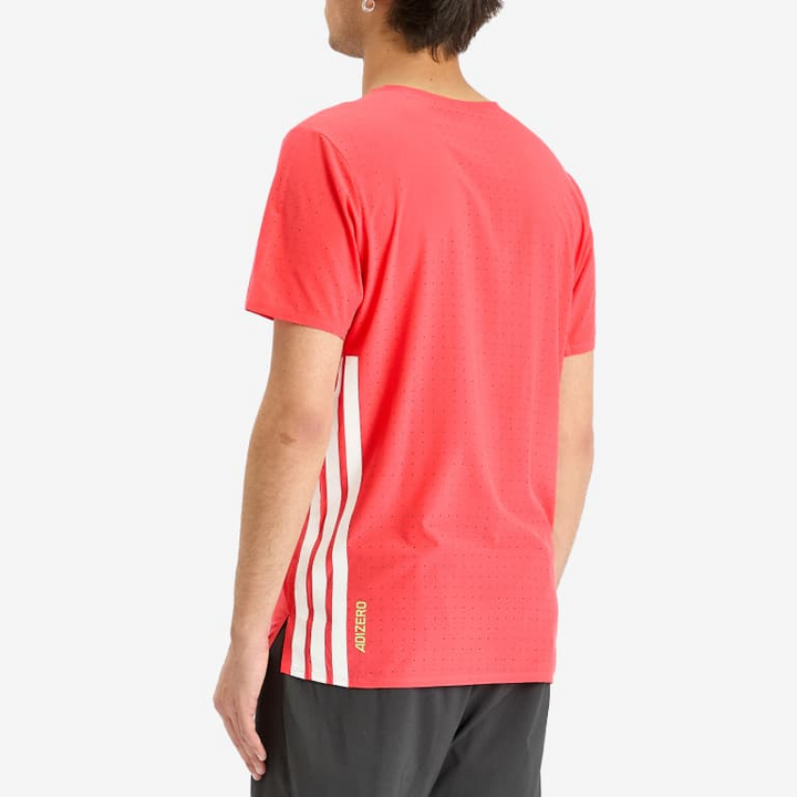 Adidas Mens Adizero Tee - Semi Lucid Red