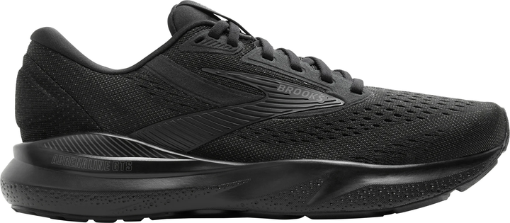 Brooks Womens Adrenaline GTS 24 - Wide - Black/Black/Ebony - Stability - SS25
