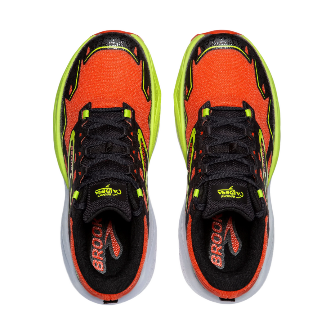 Brooks Mens Caldera 7 - Cherry Tomato/Phantom/Lime - Trail