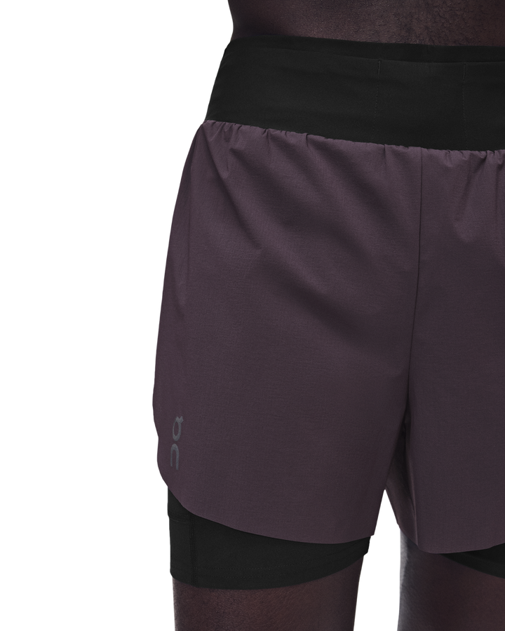 ON Mens Zero 2-in-1 Shorts - Urchin/Black - AW26