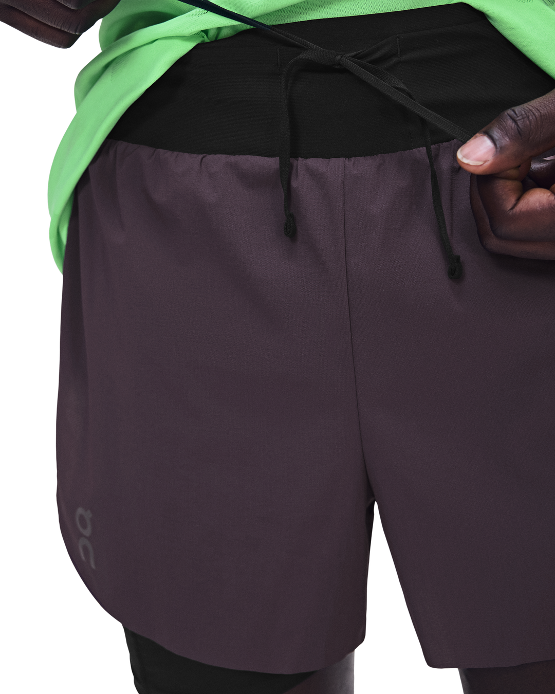 ON Mens Zero 2-in-1 Shorts - Urchin/Black - AW26